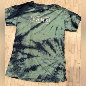 Vans Kids Green and Blue Tie-Dye Tee
